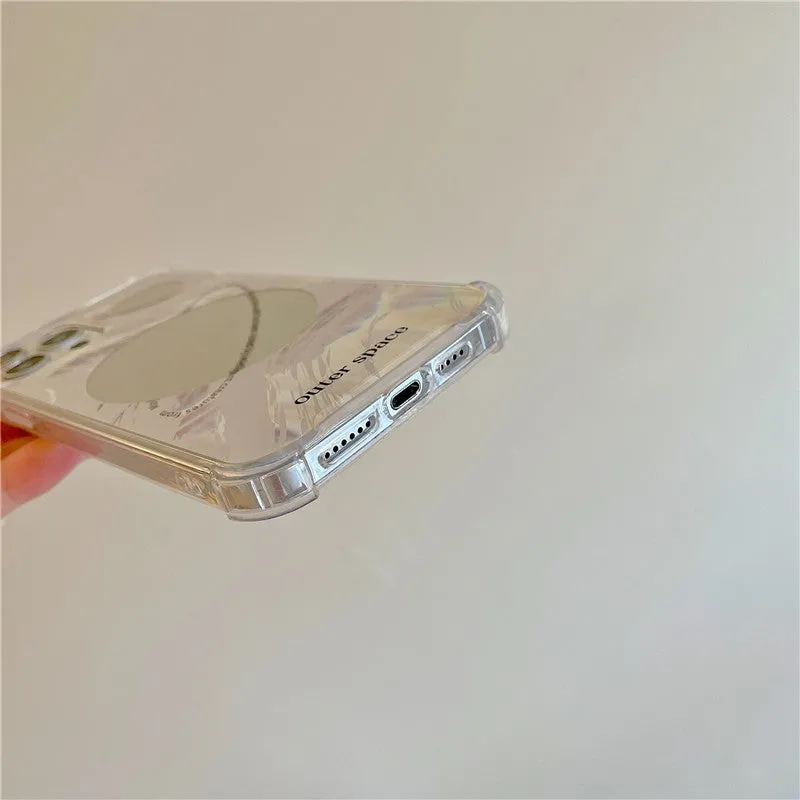 Cool Wind space planet mirror TPU phone case for iPhone 13 Pro Max in mirror-planet colour