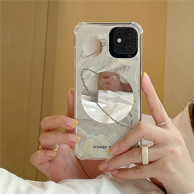 Cool Wind space planet mirror TPU phone case for iPhone 13 Pro Max in mirror-planet colour