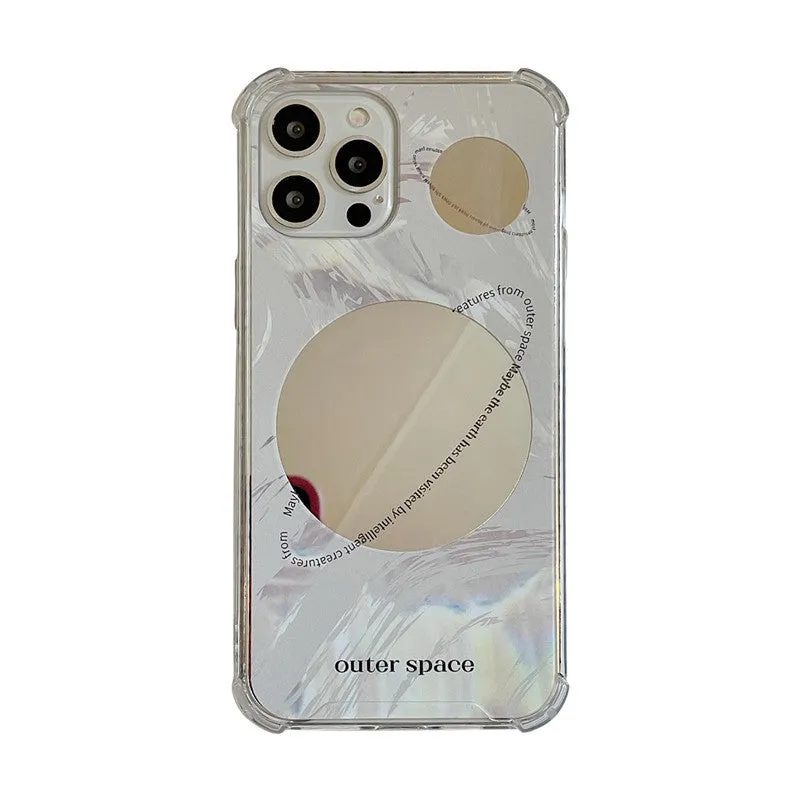 Cool Wind space planet mirror TPU phone case for iPhone 13 Pro Max in mirror-planet colour