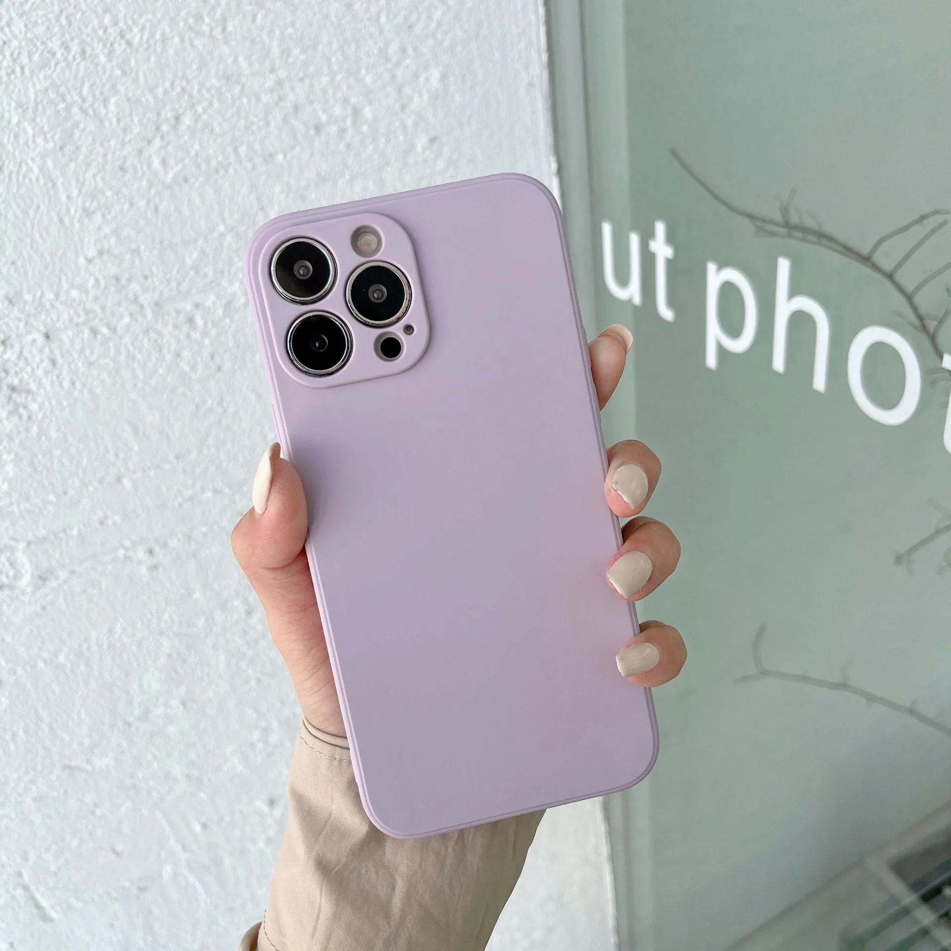 Fine hole matte TPU straight edge back cover phone case for Realme10 Domestic and RealmeV20 in black colour