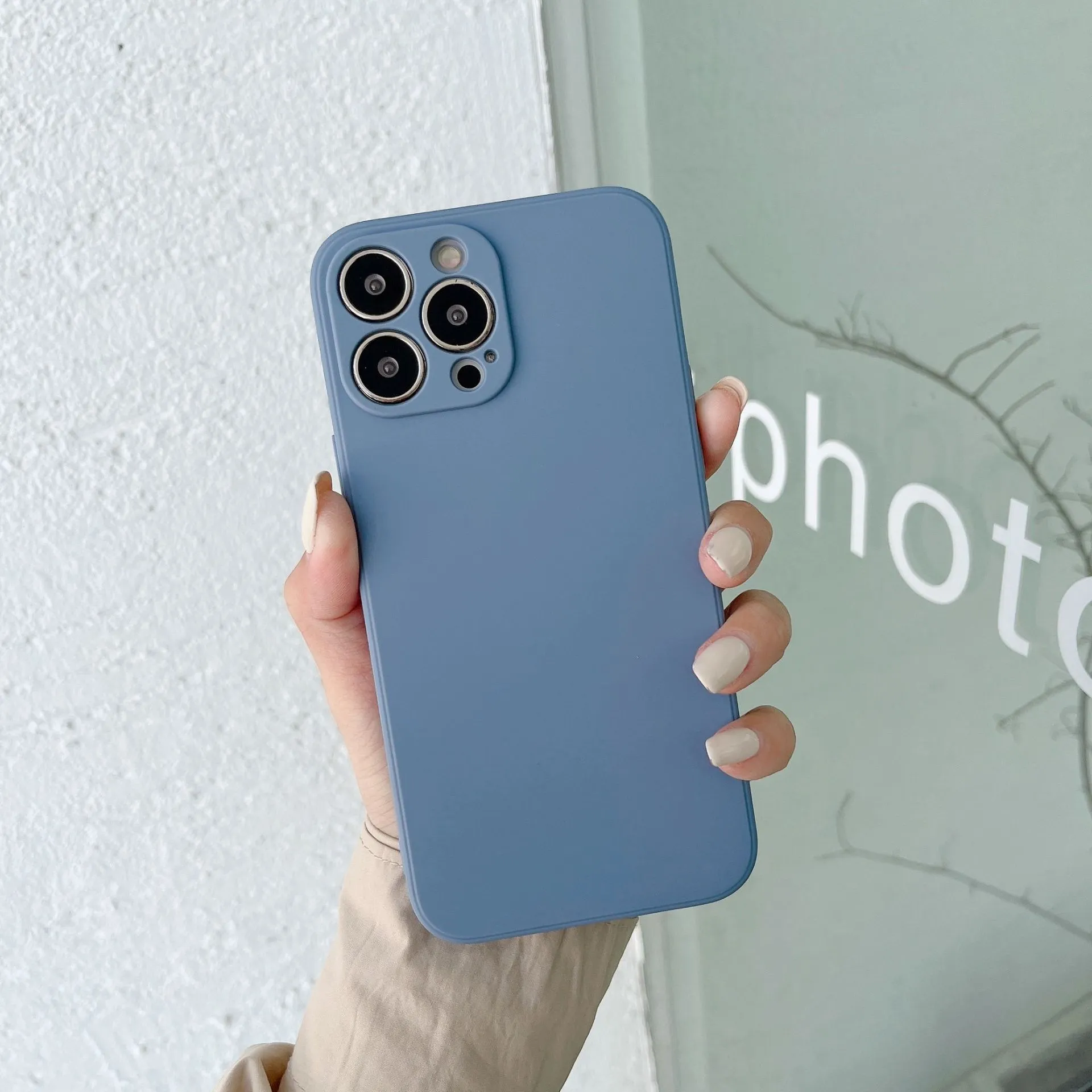 Fine hole matte TPU straight edge back cover phone case for Realme10 Domestic and RealmeV20 in black colour