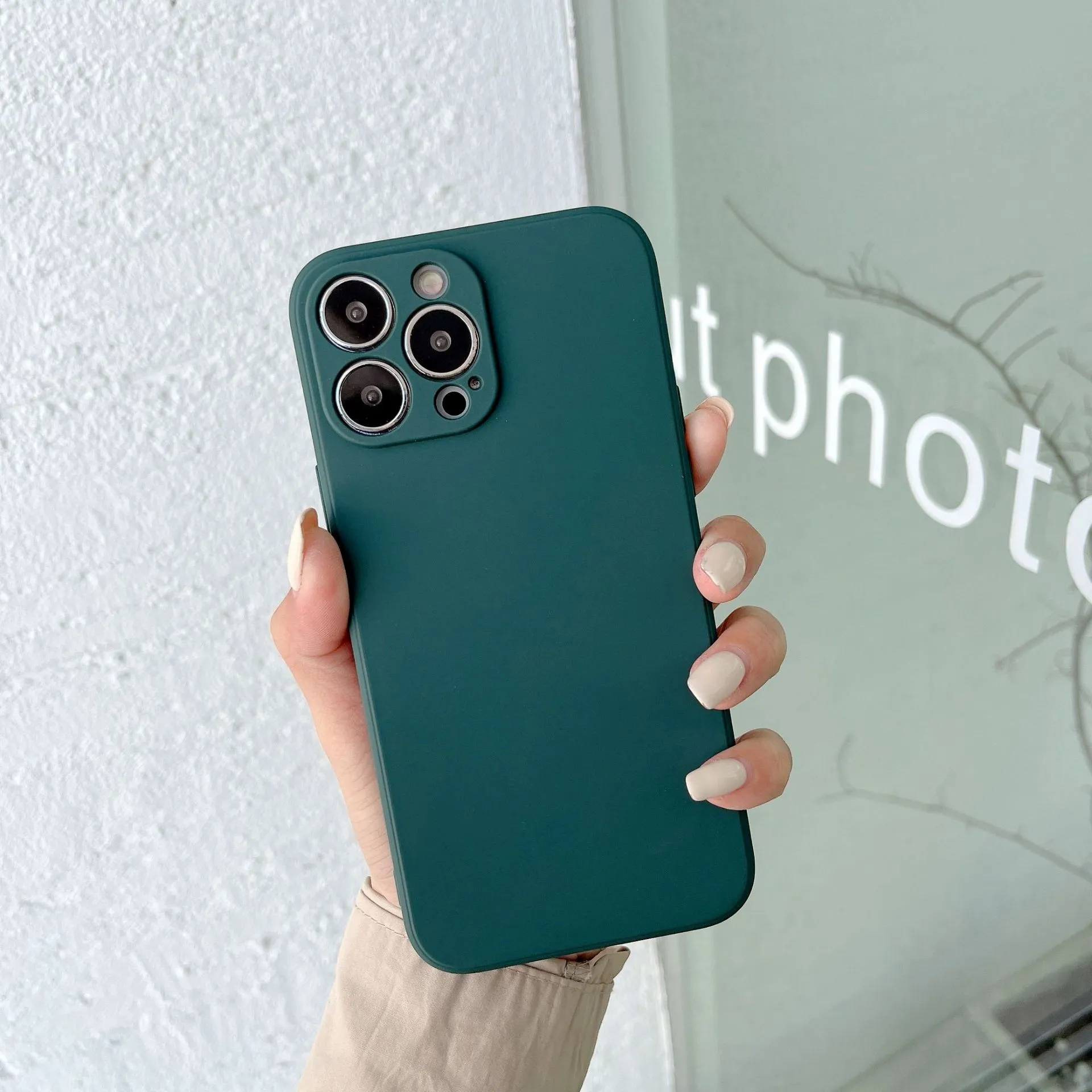 Fine hole matte TPU straight edge back cover phone case for Realme10 Domestic and RealmeV20 in black colour