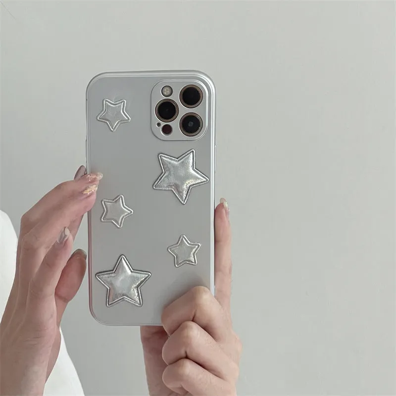 Stereo XINGX silver soft shell silicone phone case with electroplated finish for iPhone models
