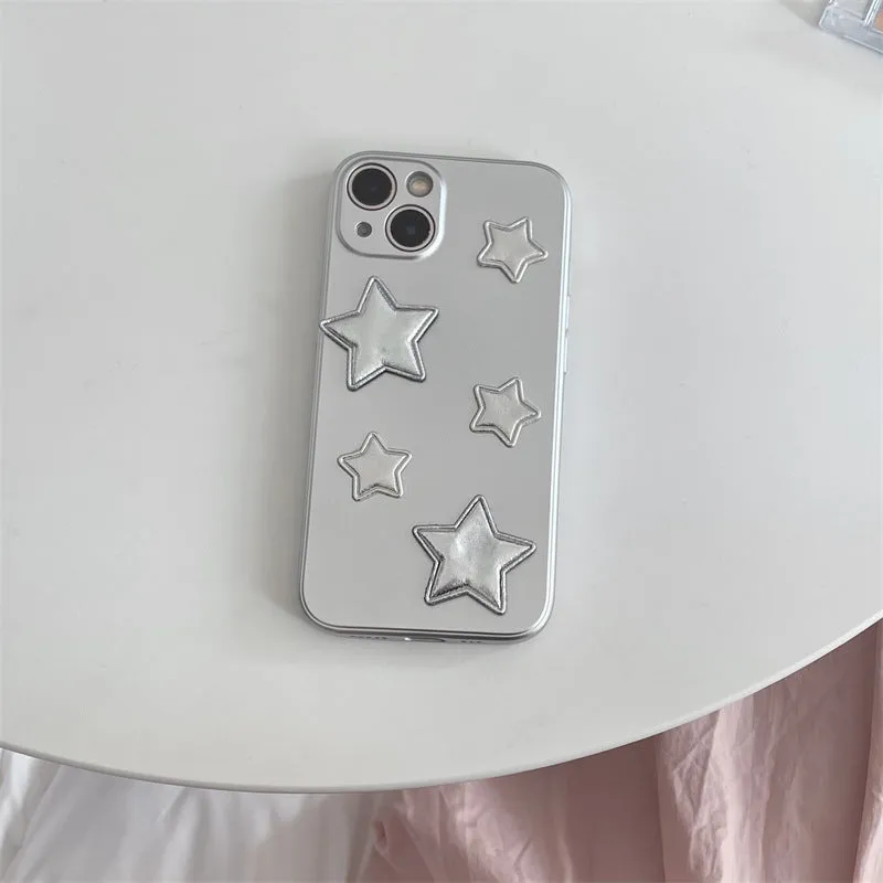 Stereo XINGX silver soft shell silicone phone case with electroplated finish for iPhone models