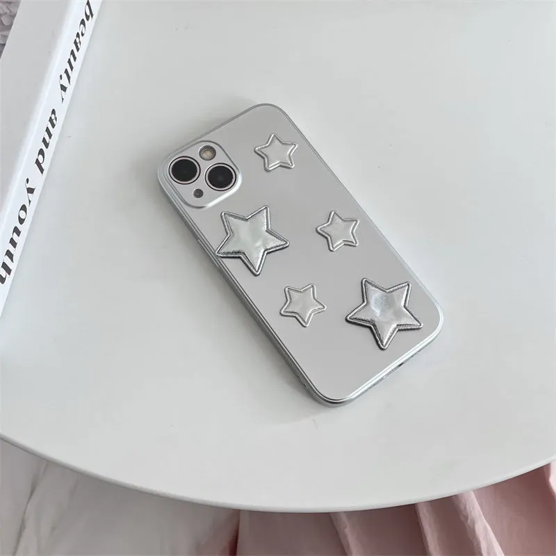 Stereo XINGX silver soft shell silicone phone case with electroplated finish for iPhone models