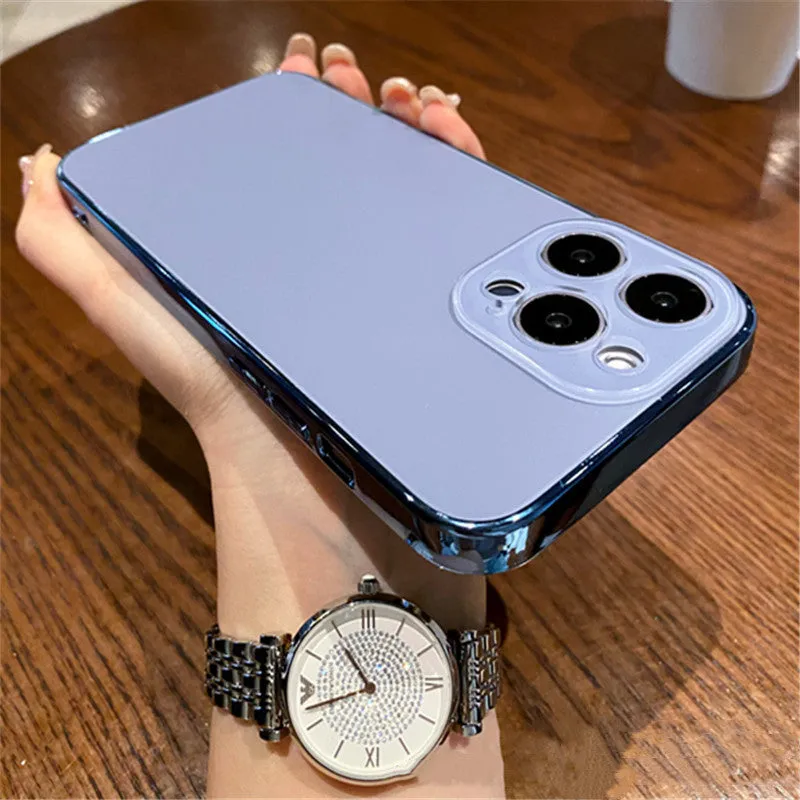 Electroplating frosted PC phone case in titanium gray for iPhone 15 with all-inclusive back cover
