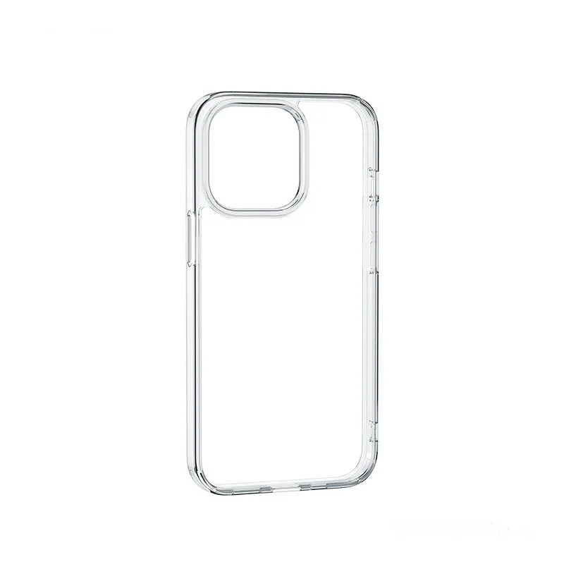 Transparent soft TPU phone case for iPhone 14 to 16 Pro Max, clear protective cover