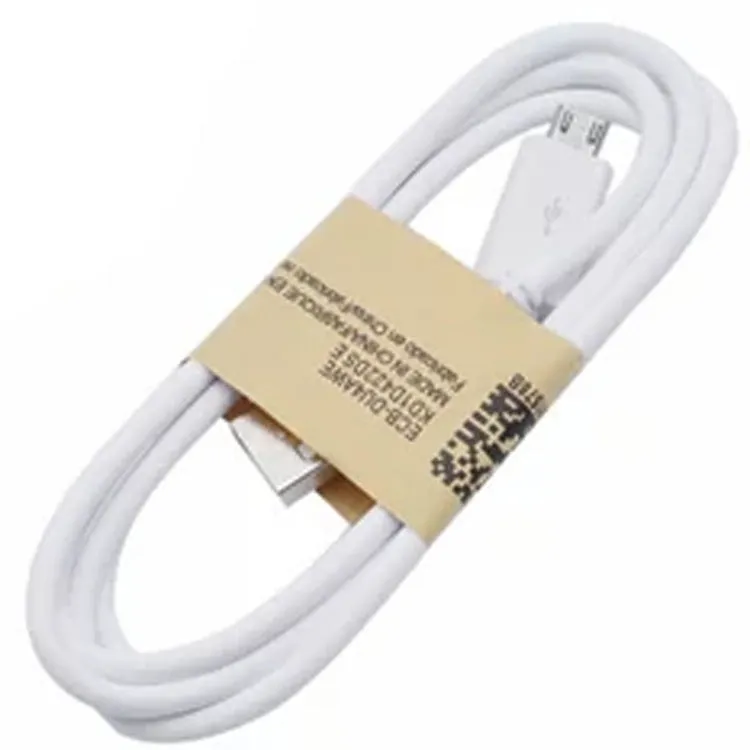 Black and white Android universal data cable with Micro USB connector for charging and data transfer