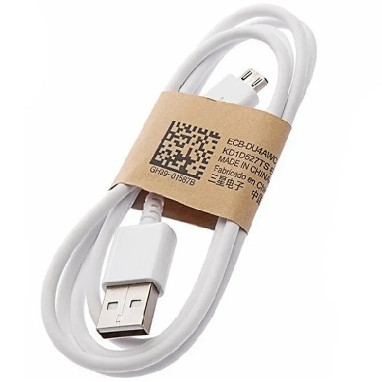 Black and white Android universal data cable with Micro USB connector for charging and data transfer