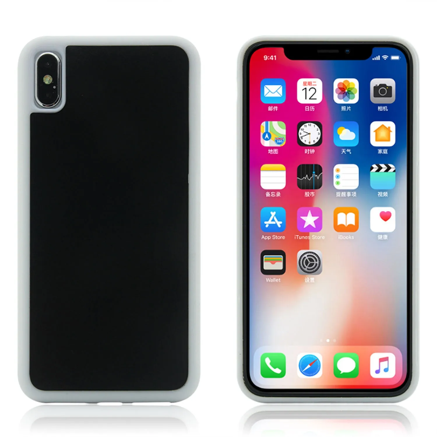 Anti-gravity nano material TPU PC two-in-one shockproof phone case for IPhone with mirror finish