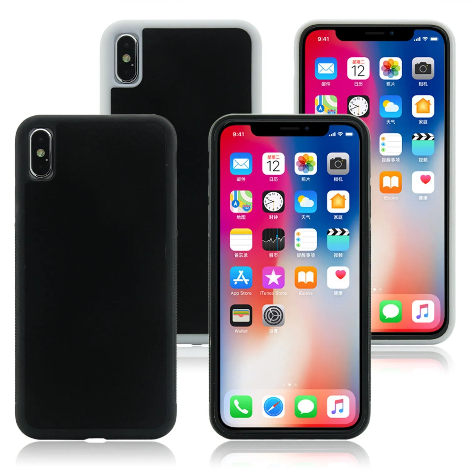 Anti-gravity nano material TPU PC two-in-one shockproof phone case for IPhone with mirror finish