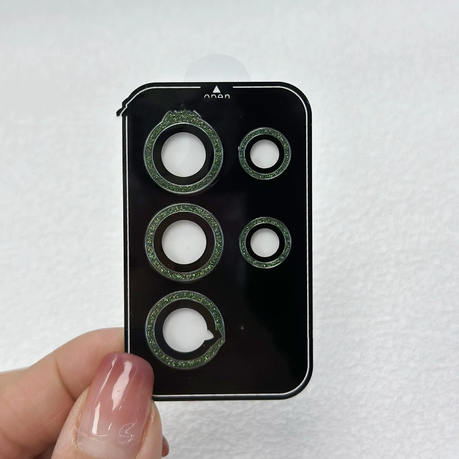 Tempered glass camera lens protector for Samsung S23 Ultra with Flash Eagle Eye locator in silver