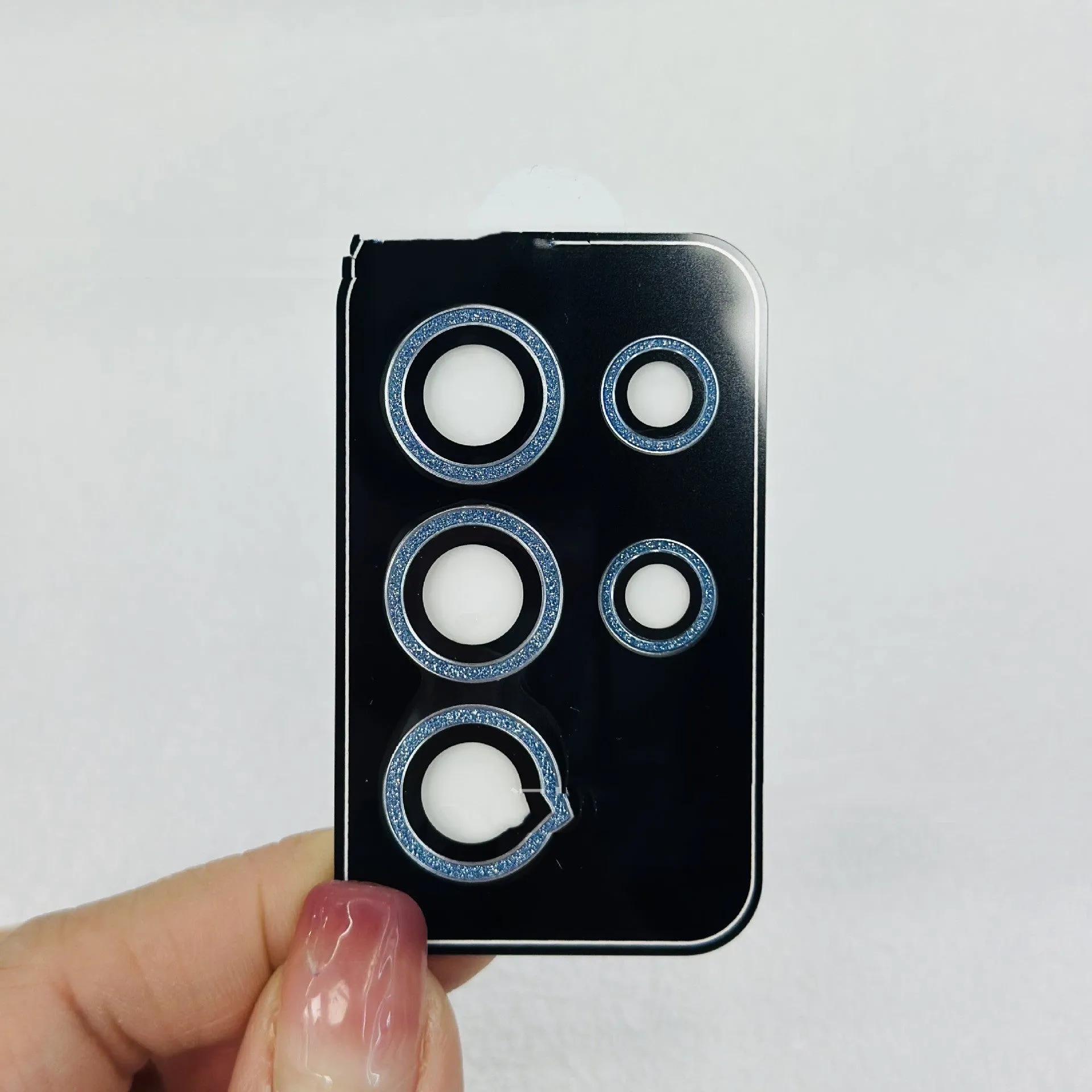 Tempered glass camera lens protector for Samsung S23 Ultra with Flash Eagle Eye locator in silver