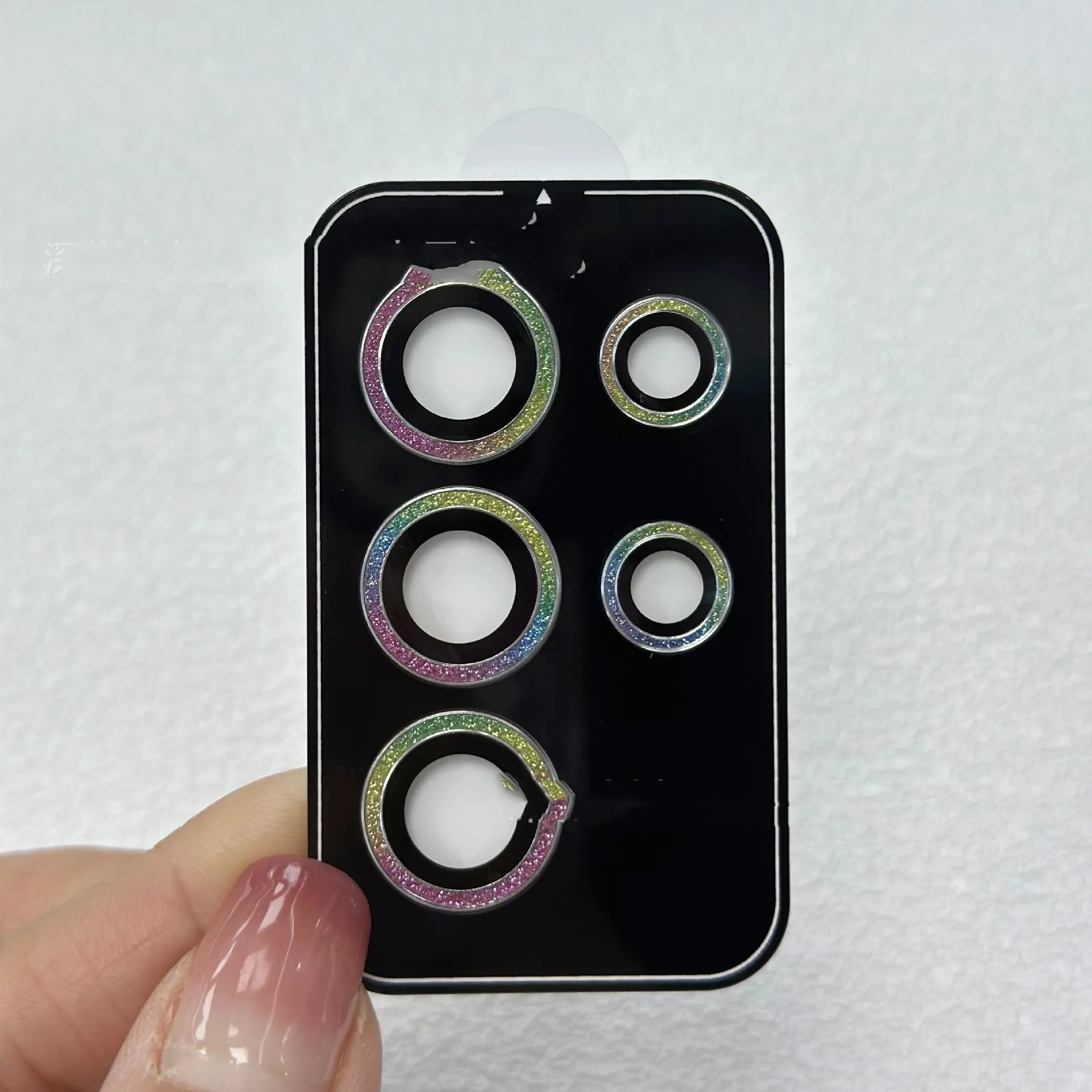 Tempered glass camera lens protector for Samsung S23 Ultra with Flash Eagle Eye locator in silver