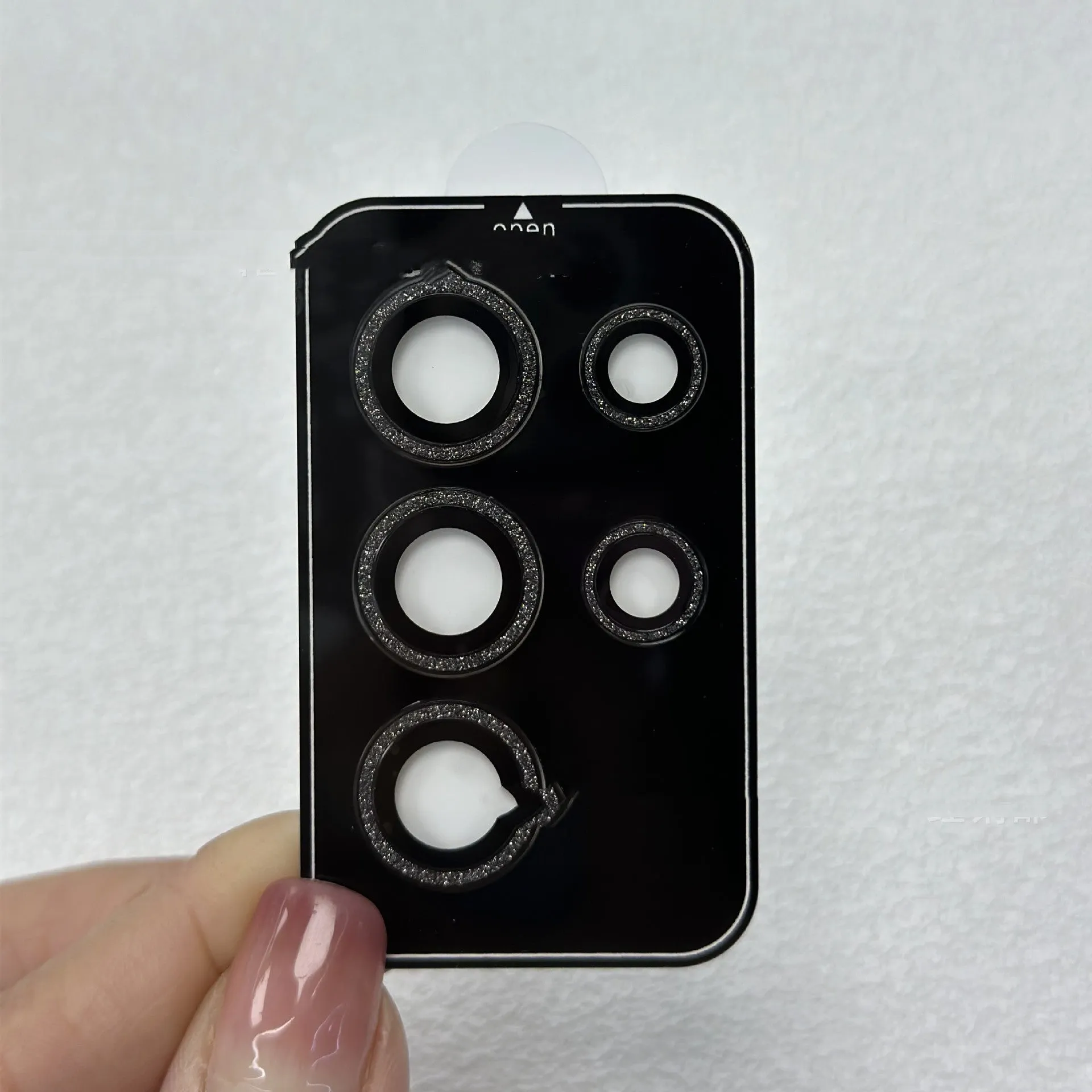 Tempered glass camera lens protector for Samsung S23 Ultra with Flash Eagle Eye locator in silver