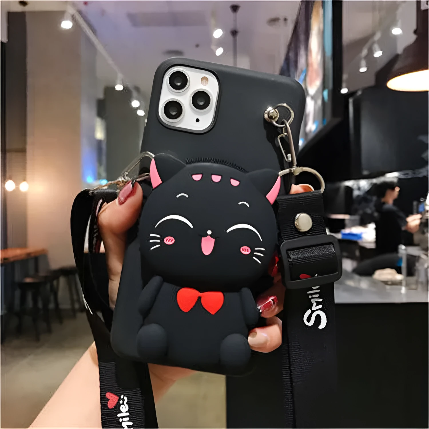Cartoon camouflage design silicone wallet case for Huawei smartphone showing multiple colour options