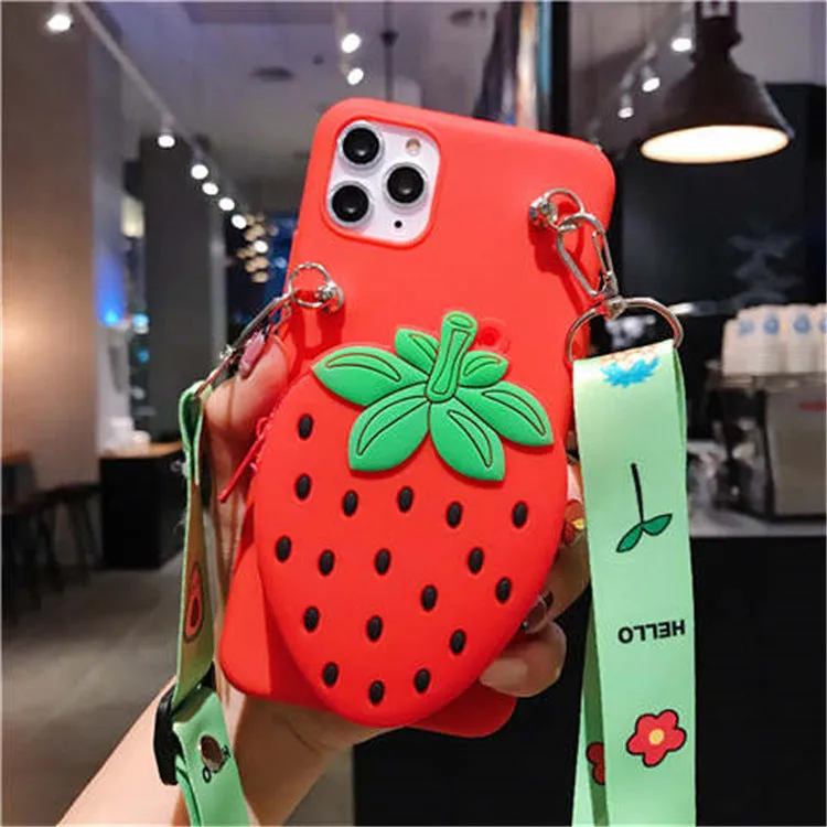 Cartoon camouflage design silicone wallet case for Huawei smartphone showing multiple colour options