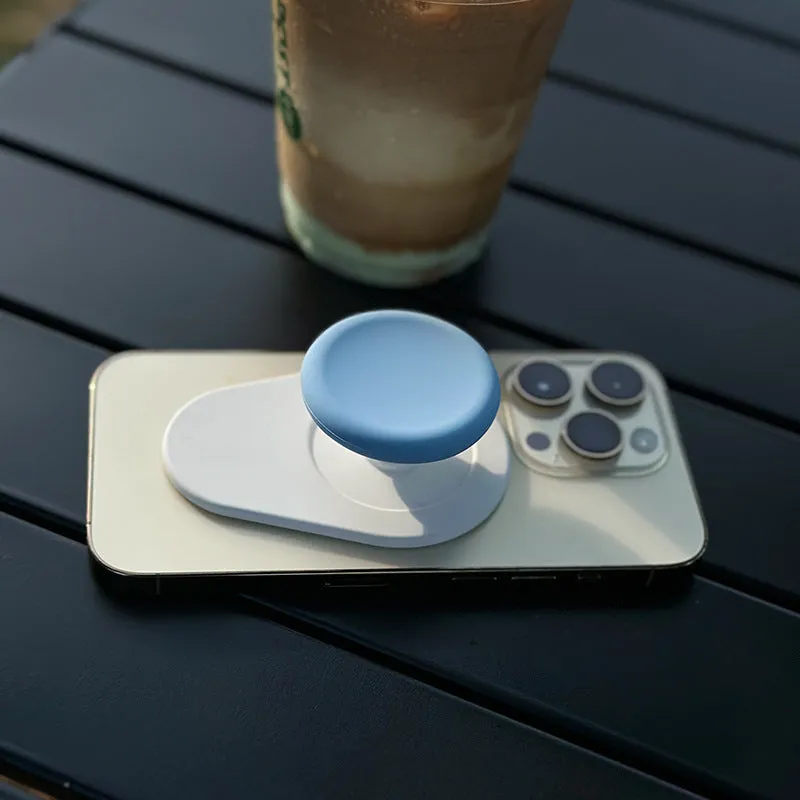 Silicone cup cover for magnetic mobile phone airbag bracket in multiple colours with snap-on design
