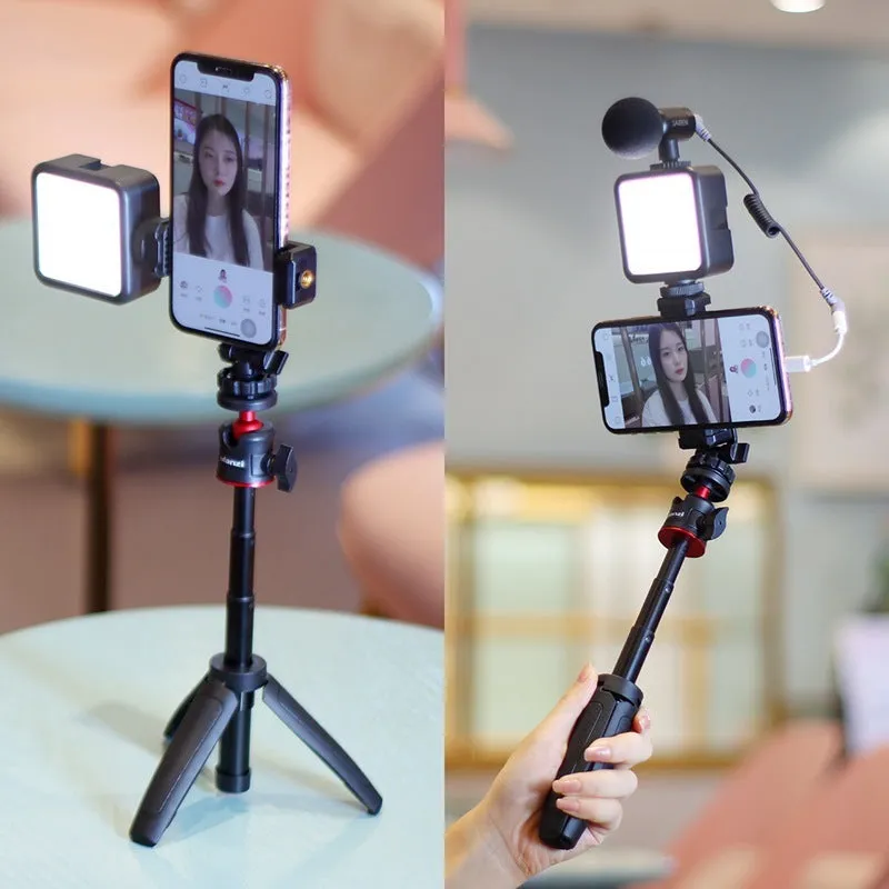 Combo 8 mobile phone vlog stand and fill light bracket set in colour as shown