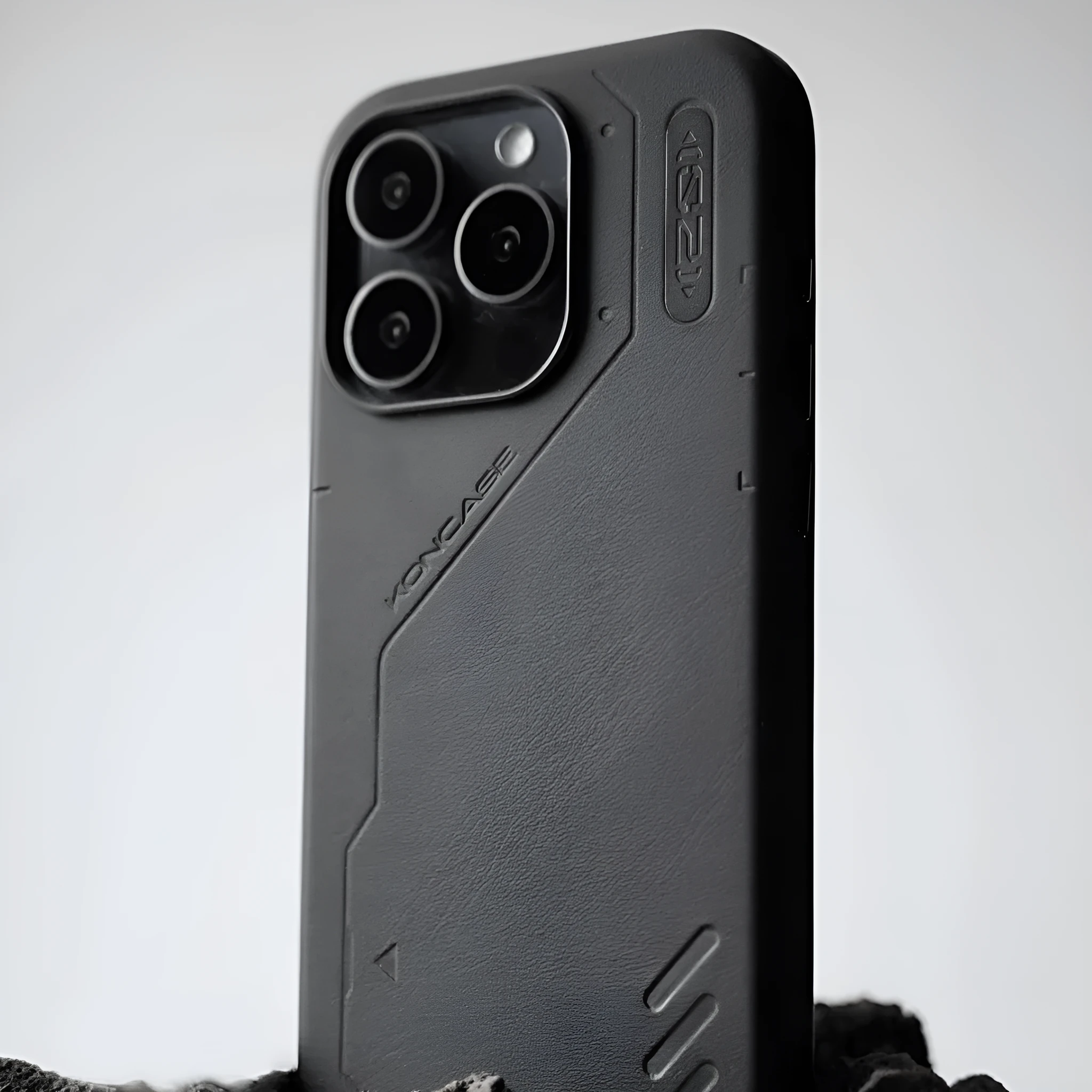 Technology plain leather magnetic phone case for iPhone 14 Pro 14 Pro Max 15 Pro 15 Pro Max with TPU protective shell