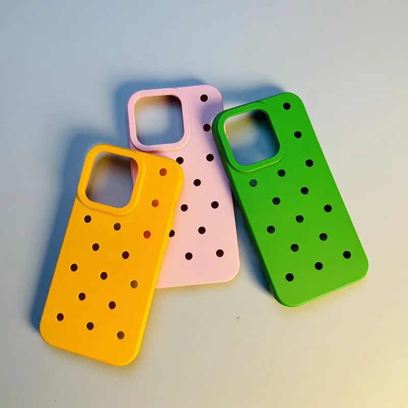 DIY heat dissipation TPU frosted phone case for iPhone 15 Pro Max in black, blue, green, yellow