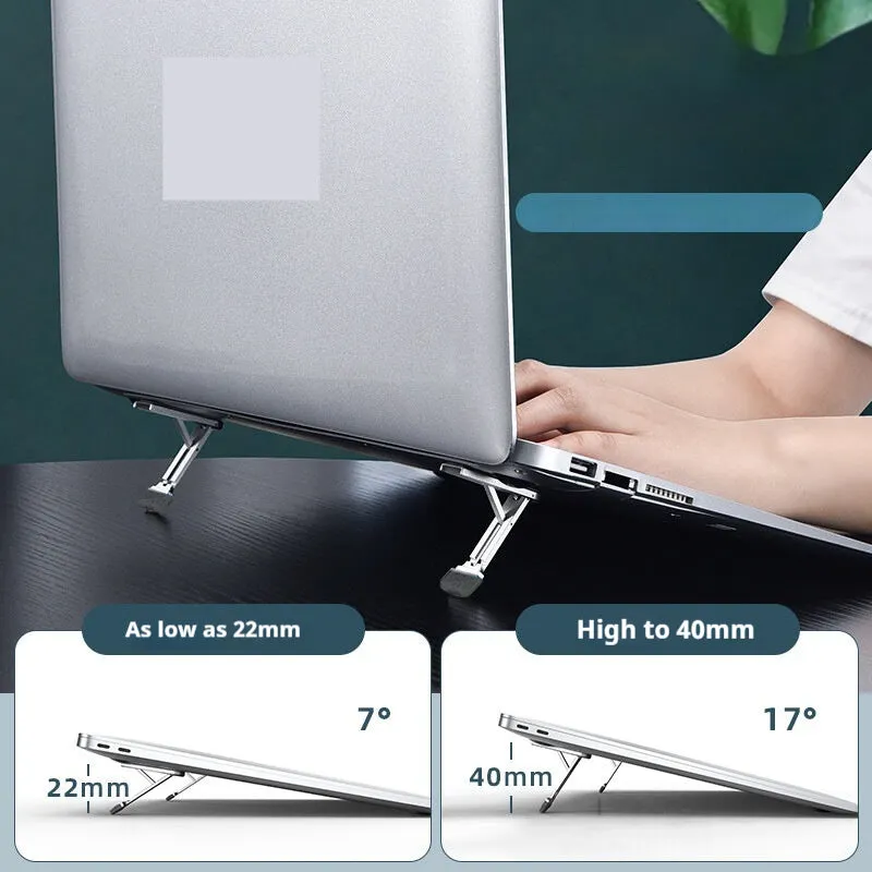 Small portable silver alloy folding horizontal and vertical smartphone bracket stand