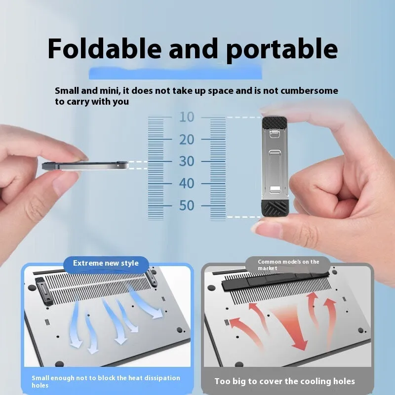 Small portable silver alloy folding horizontal and vertical smartphone bracket stand