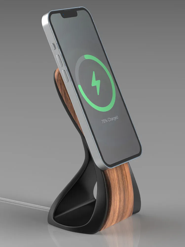 Msgsafe 17.8cm resin magnetic wireless charging phone holder for car or desk