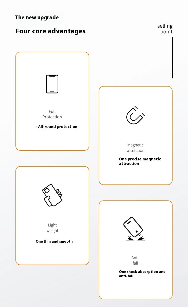 Two-in-one transparent magnetic phone case for iPhone, TPU PC construction shockproof drop-resistant