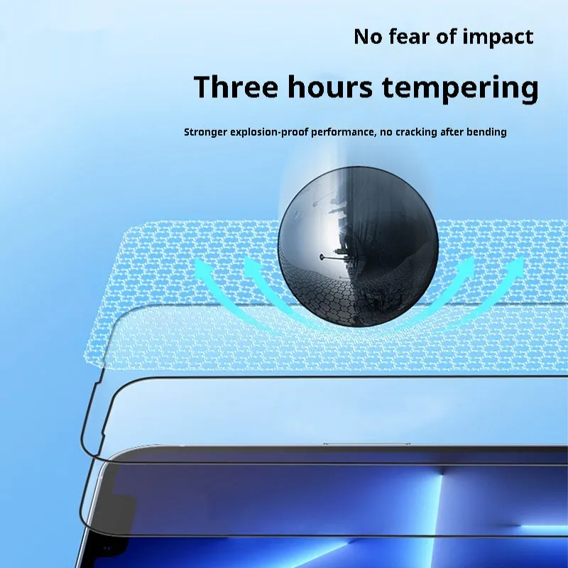Tempered glass screen protector for iPhone 15 with anti-fingerprint coating, black colour