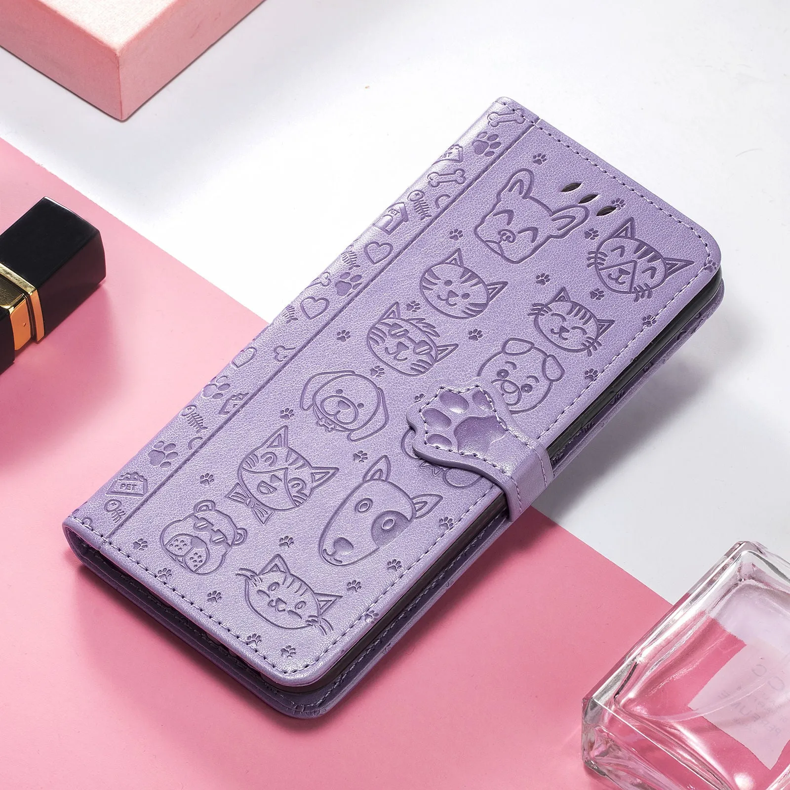 TPU leather phone case for iPhone 16 with built-in invisible bracket, shockproof and anti-fingerprint, available in pink colour