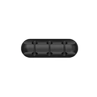 Desktop fixed charging cable storage protector plastic cord manager in black