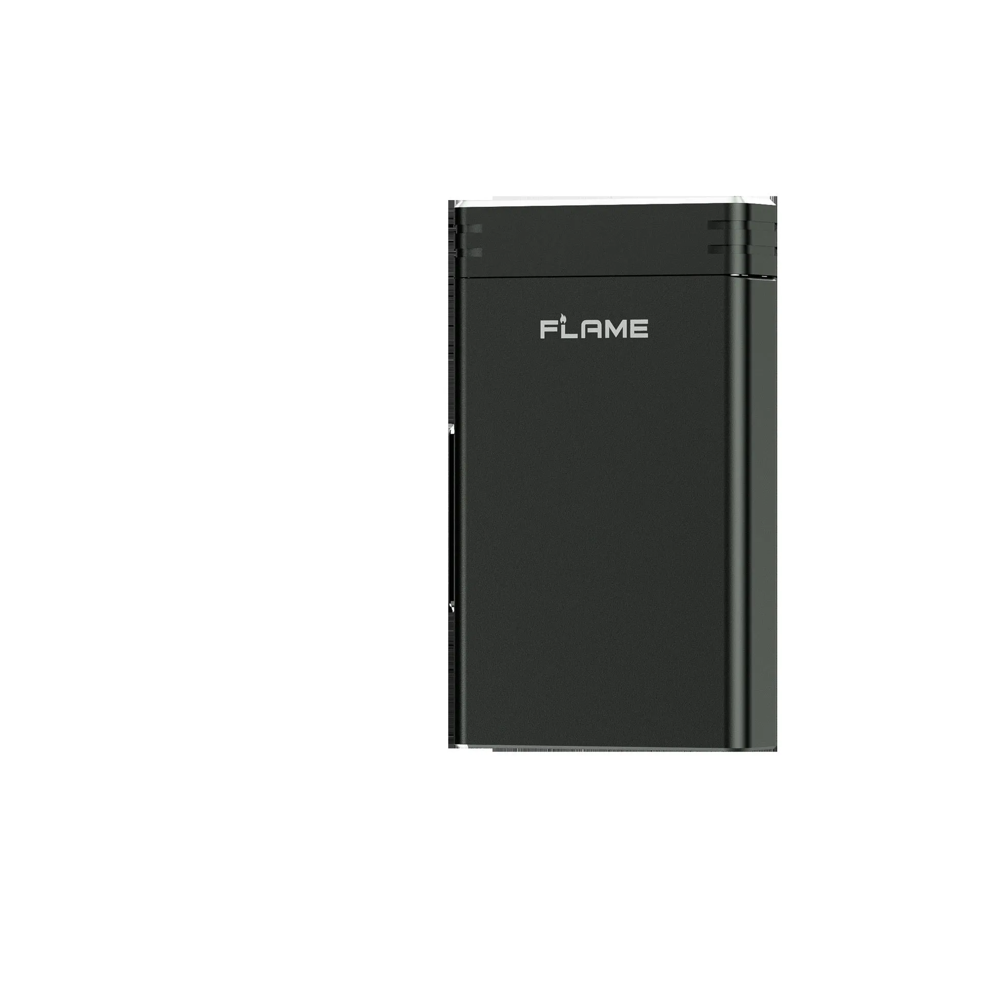 Metal power bank lighter in Dark Night Green with USB electronic lighter and wind resistance