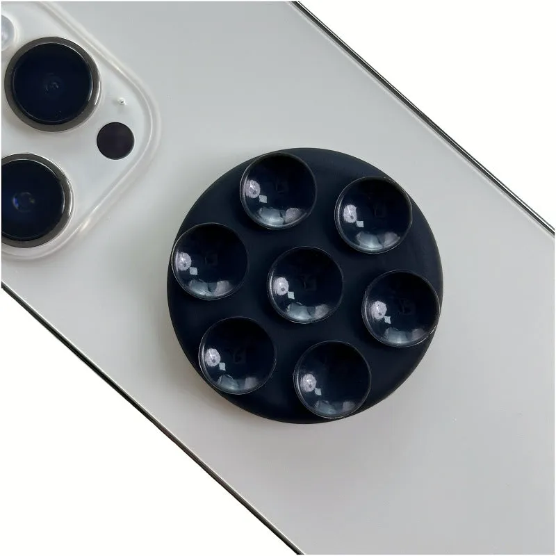 Mobile phone airbag bracket in pink silicone, detachable and foldable, 46mm diameter suction cup