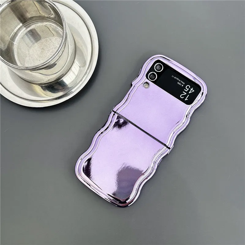 Electroplated purple PC phone case for Samsung Galaxy Z Flip 3 4 5 6