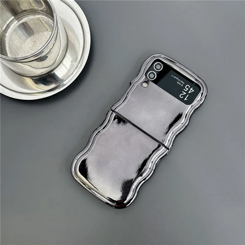 Electroplated purple PC phone case for Samsung Galaxy Z Flip 3 4 5 6