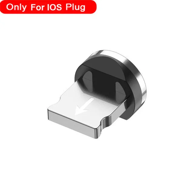 Magnetic USB cable with LED indicator in black 1m length for fast charging
