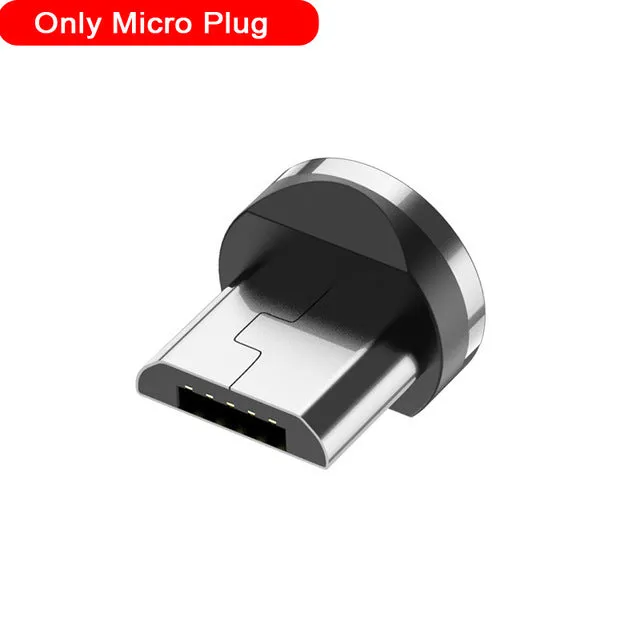 Magnetic USB cable with LED indicator in black 1m length for fast charging