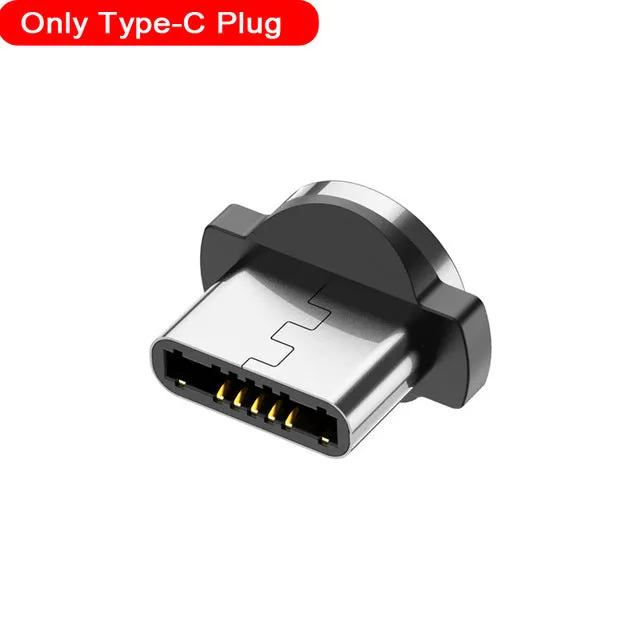 Magnetic USB cable with LED indicator in black 1m length for fast charging