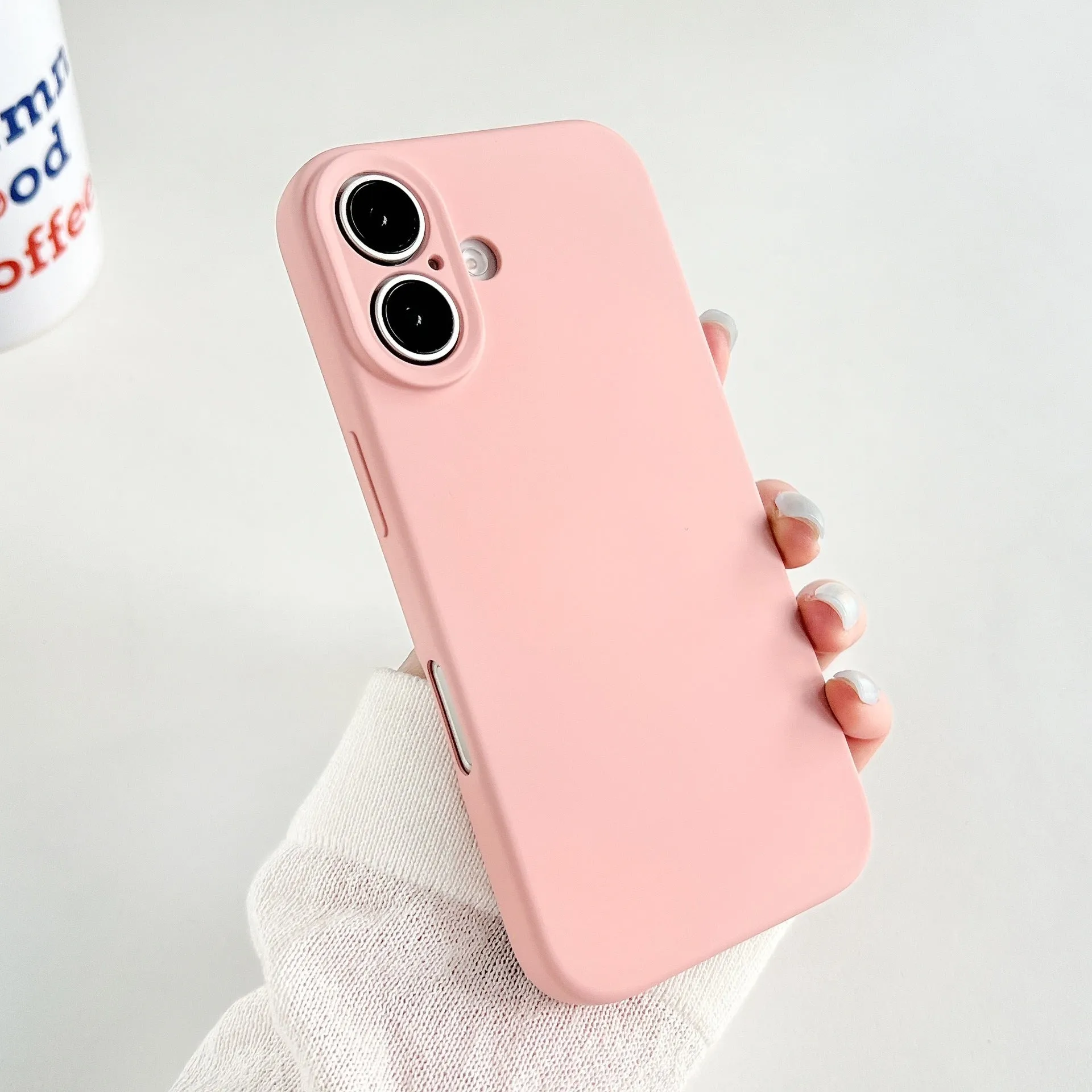 Solid colour TPU phone case for iPhone with skin feeling texture and bumper protection