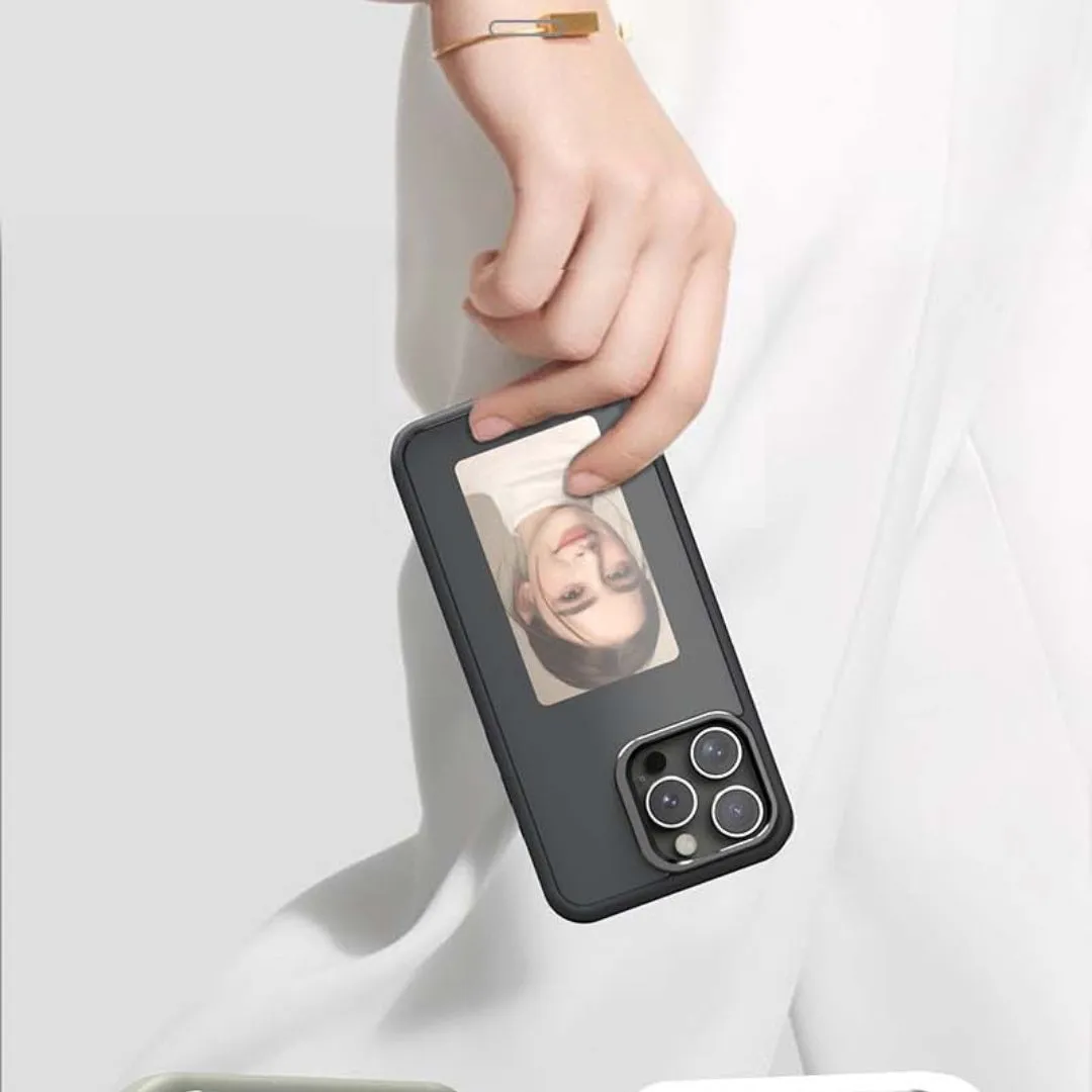 E-ink screen phone case for Samsung S23Ultra in black with mirror finish and TPU PC construction