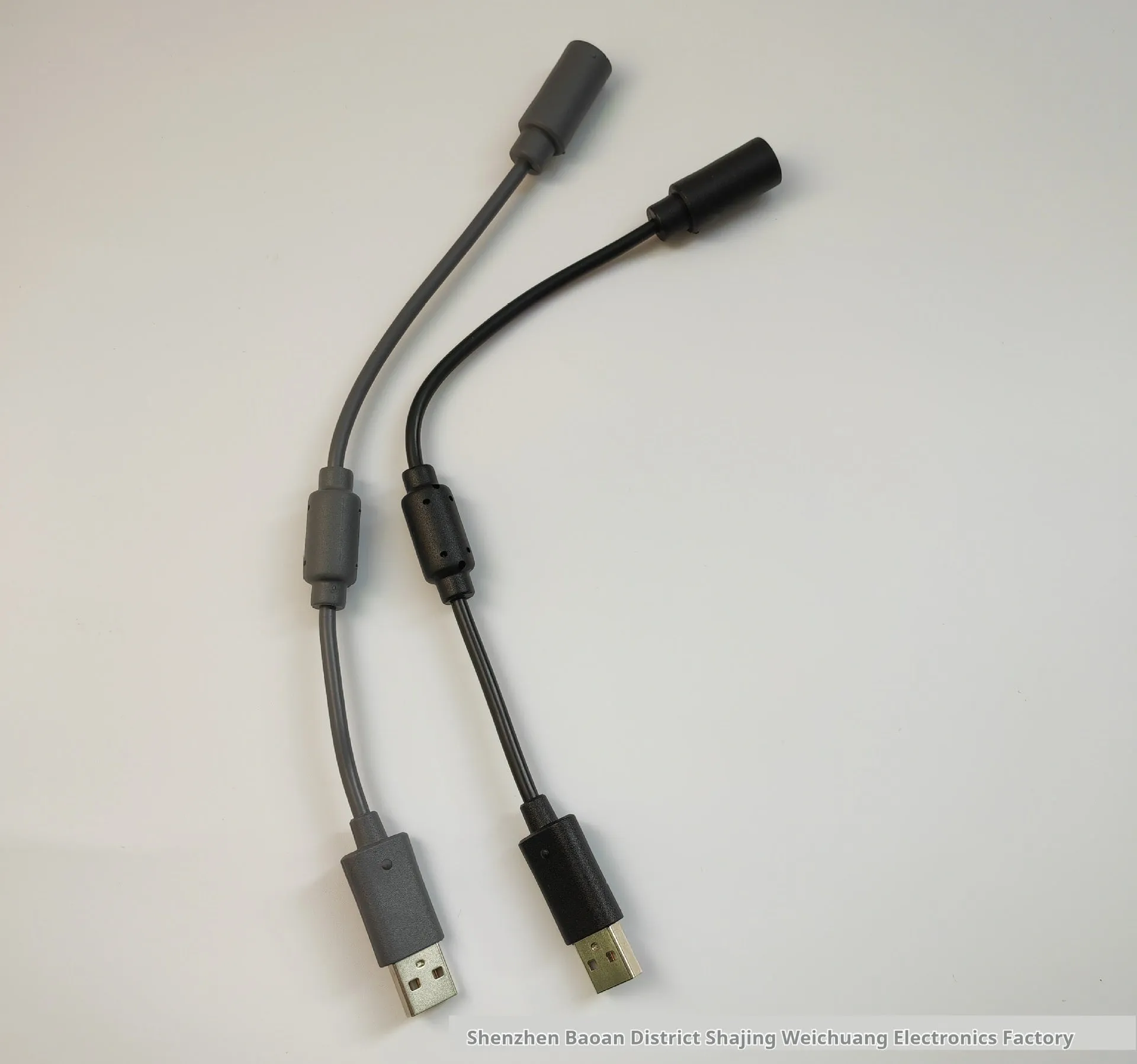 Black USB conversion wire for Xbox 360 controller 23cm PVC cable
