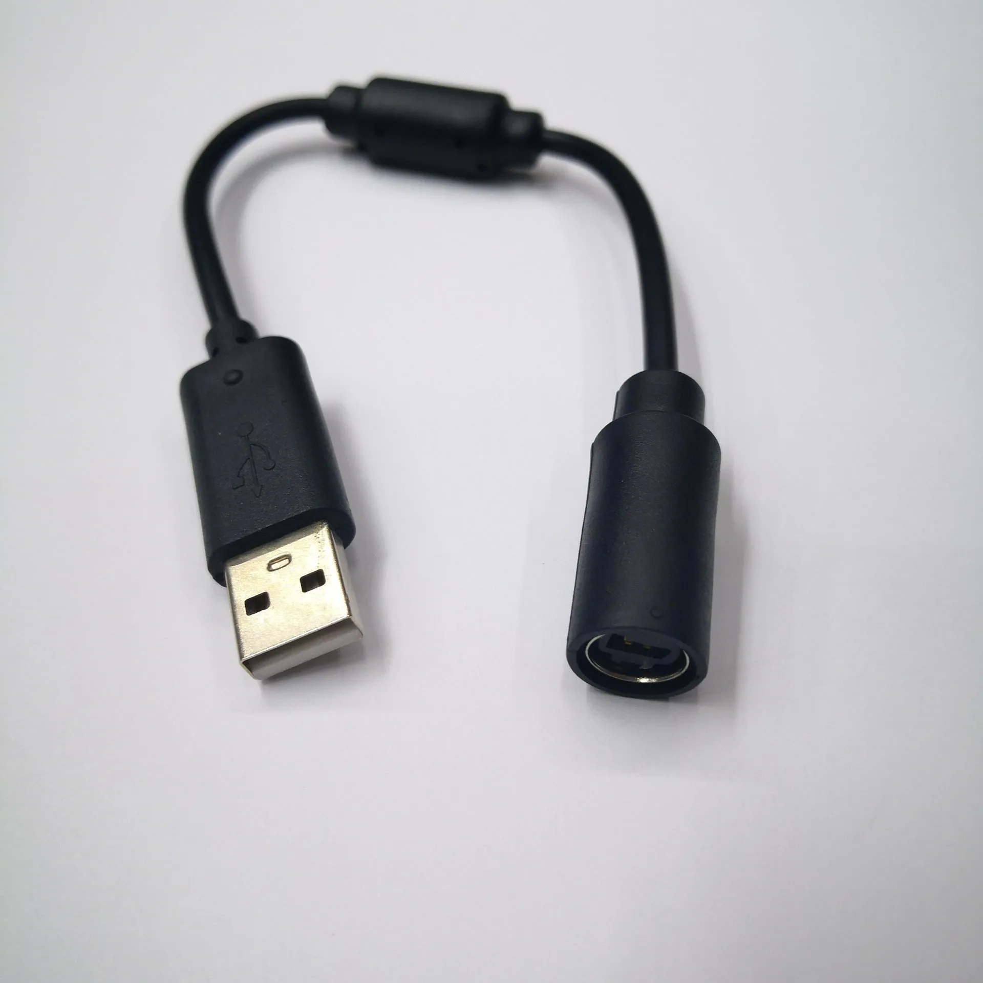 Black USB conversion wire for Xbox 360 controller 23cm PVC cable