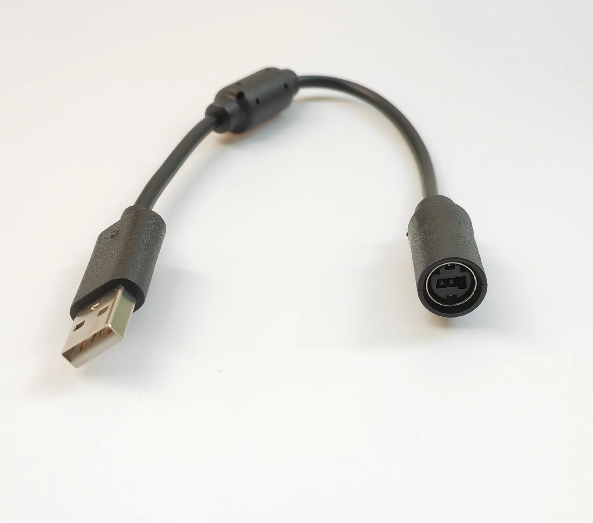Black USB conversion wire for Xbox 360 controller 23cm PVC cable