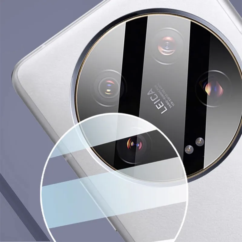3D transparent arc edge tempered glass camera protective film for Xiaomi 14 series smartphones