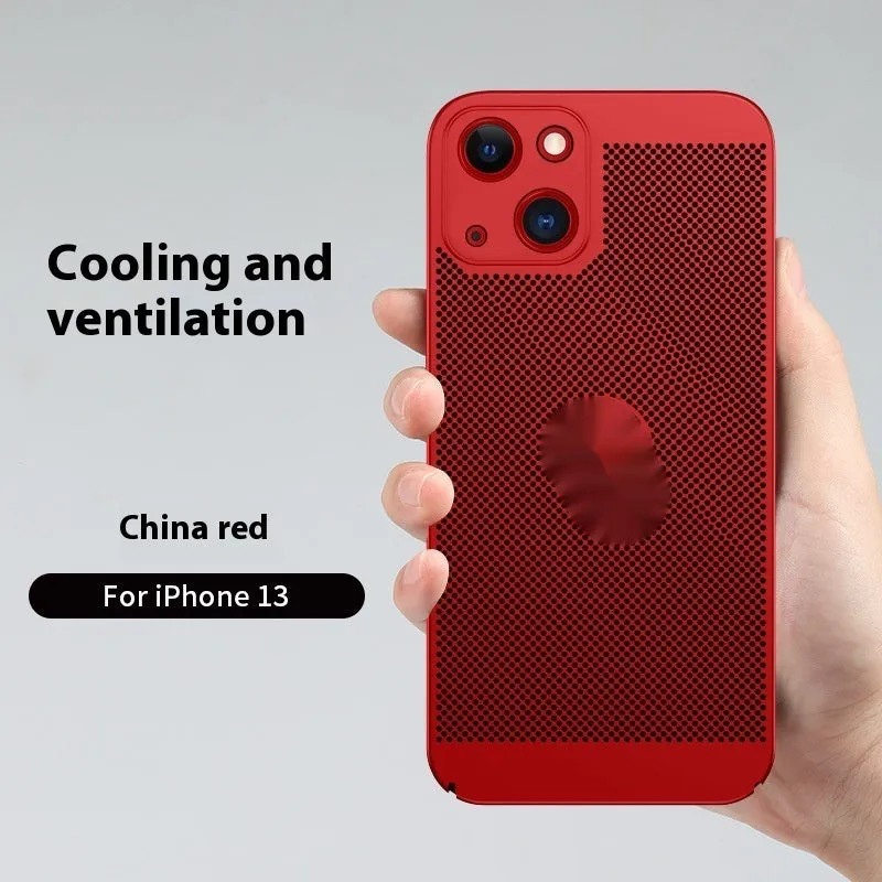 Matte solid colour PC phone case for iPhone showing heat dissipation and fingerprint resistance, in black finish