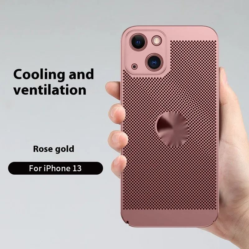 Matte solid colour PC phone case for iPhone showing heat dissipation and fingerprint resistance, in black finish