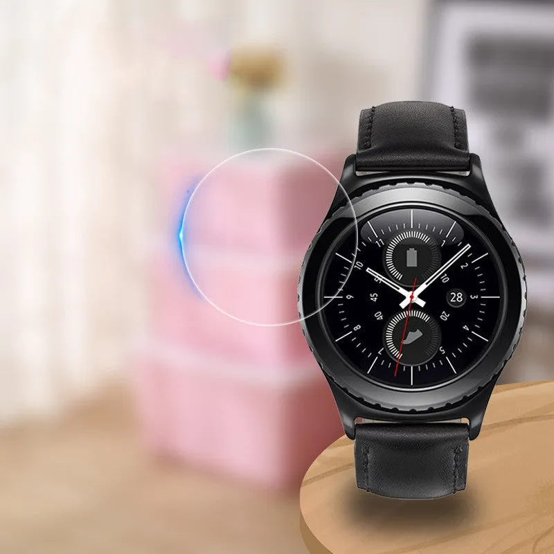 Transparent tempered glass screen protector for Samsung Galaxy Watch Active full display.