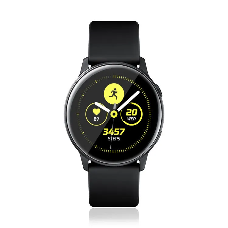 Transparent tempered glass screen protector for Samsung Galaxy Watch Active full display.