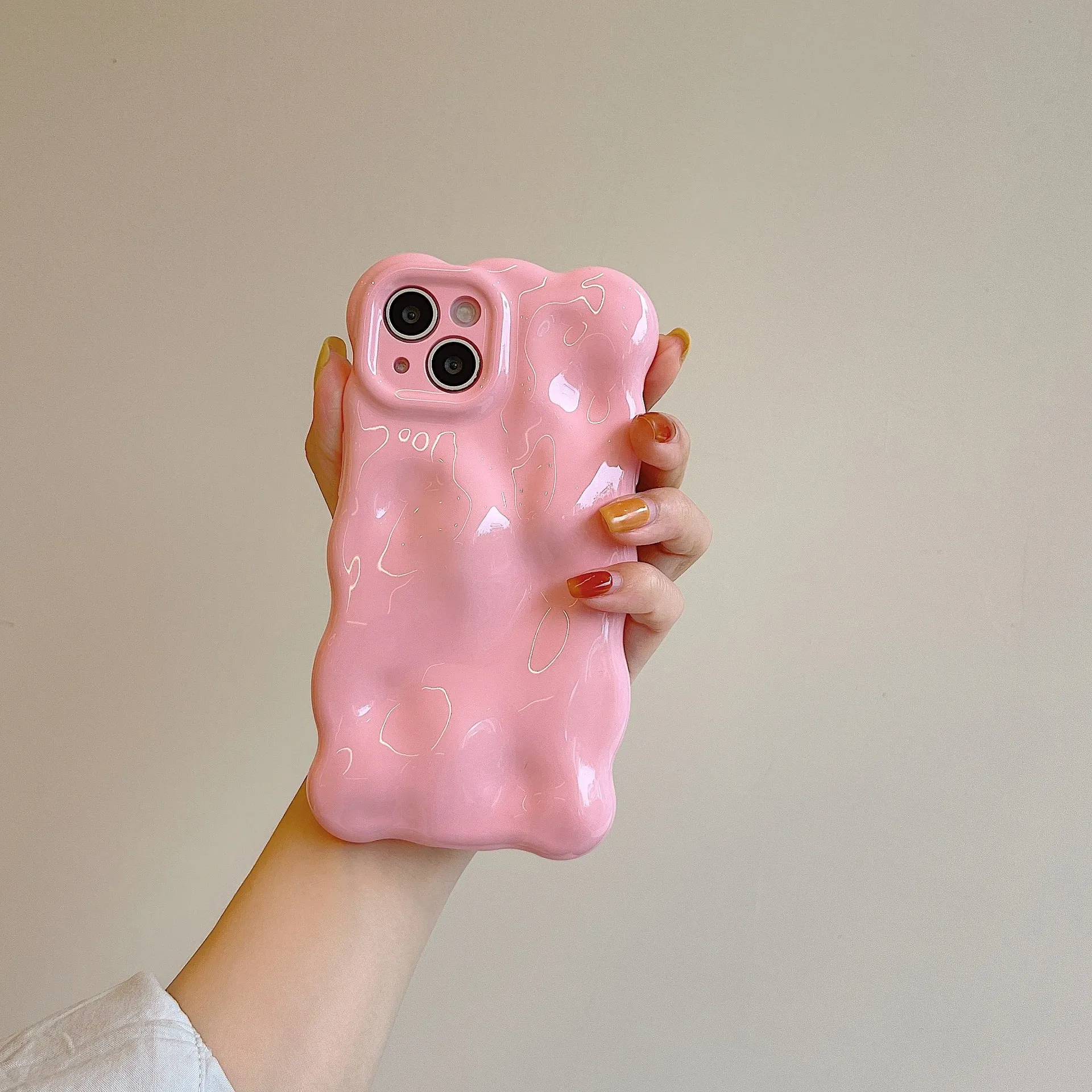 New irregular meteorite pattern TPU phone case in solid colour, anti-drop design, fits iPhone 14ProMax
